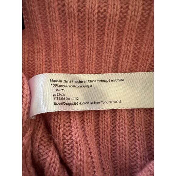 Eloquii Pink Ribbed Side Striped Crop Wide Leg Sweater Pants Size 26/28 - Picture 10 of 12